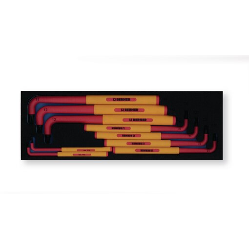 Angle keys assortment VDE TX foam inlay 9 pieces